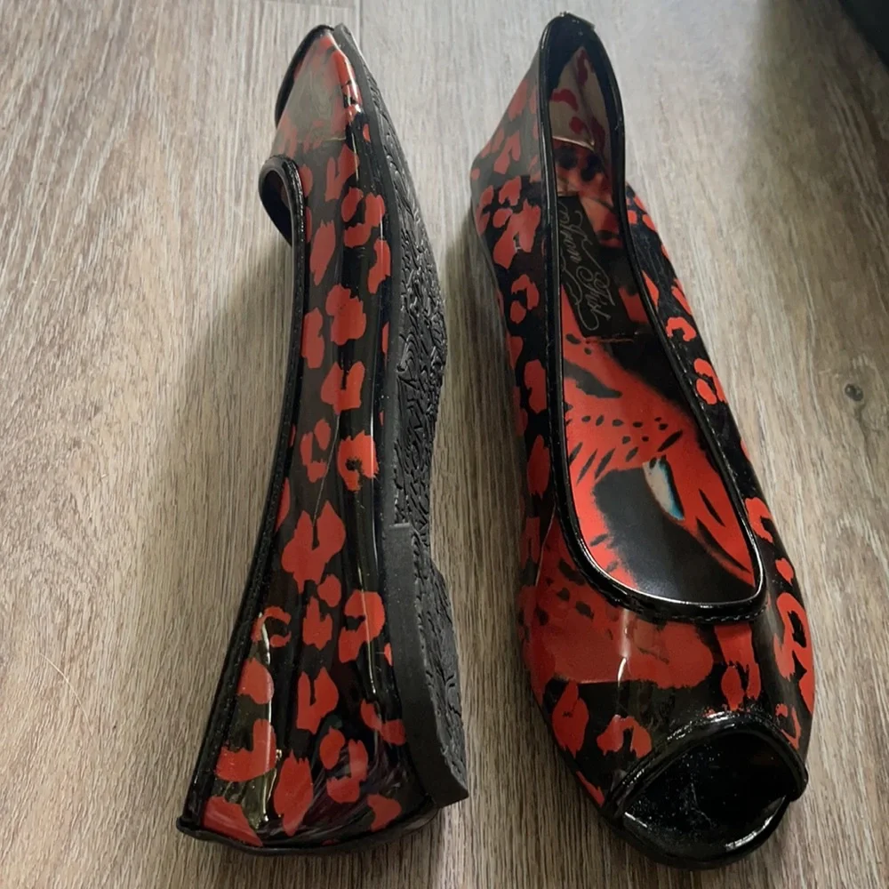 Iron Fist Girls Raw Power Peep Tow Flats Size 5
